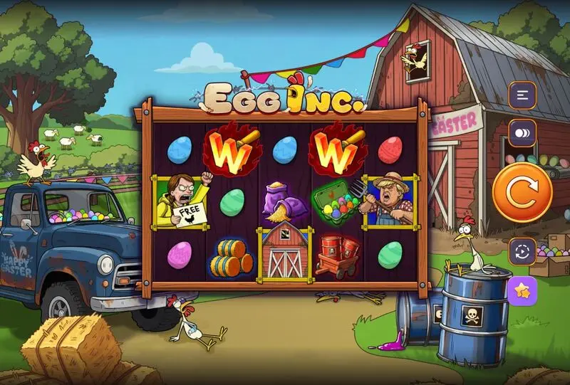 Egg Inc Slots made by TrueLab Games - Main Screen Reels