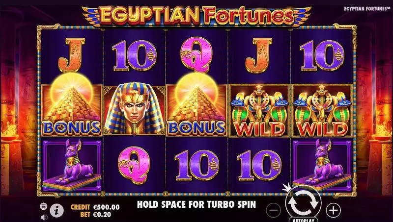 Egyptian Fortunes Slots made by Pragmatic Play - Main Screen Reels