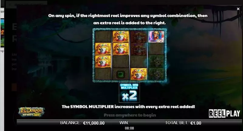 El Dorado Infinity Reels Slots made by ReelPlay - Info and Rules