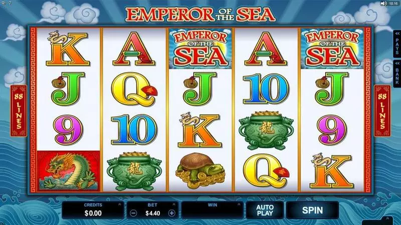 Emperor of the Sea Slots made by Microgaming - Main Screen Reels