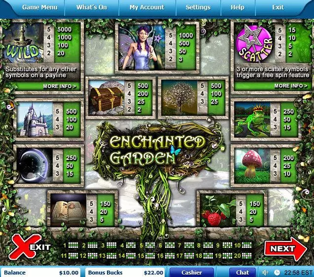 Enchanted Garden Slots made by Leap Frog - Info and Rules