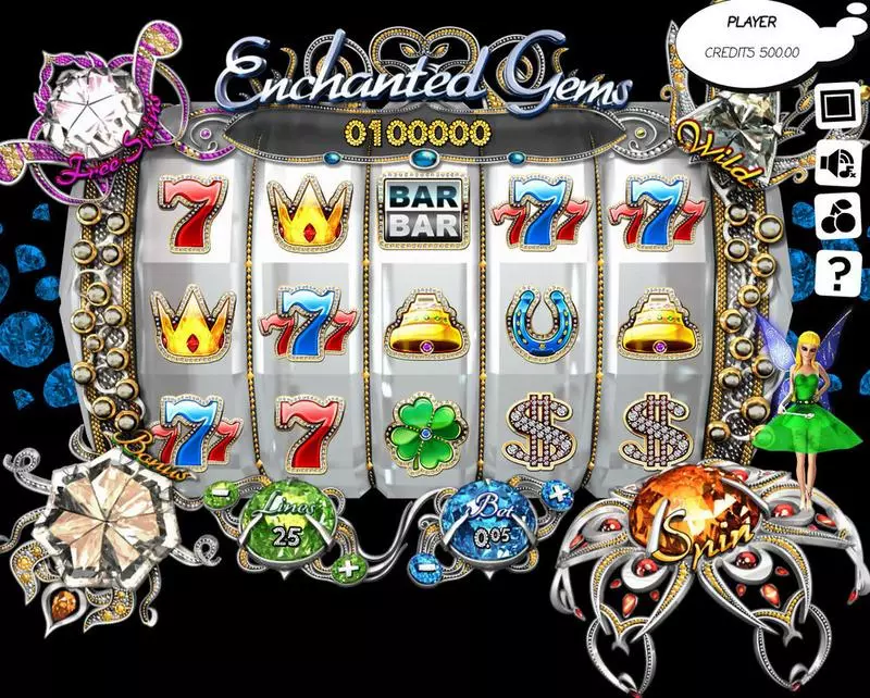 Enchanted Gems Slots made by Slotland Software - Main Screen Reels