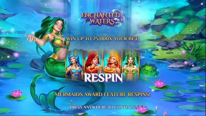 Enchanted Waters  Slots made by Yggdrasil - Introduction Screen