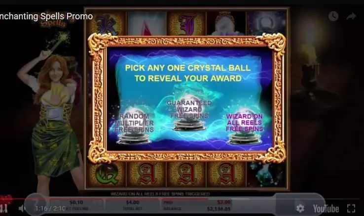 Enchanting Spells Slots made by 2 by 2 Gaming - Free Spins Feature