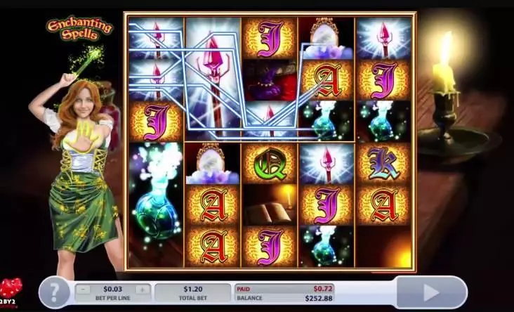 Enchanting Spells Slots made by 2 by 2 Gaming - Main Screen Reels