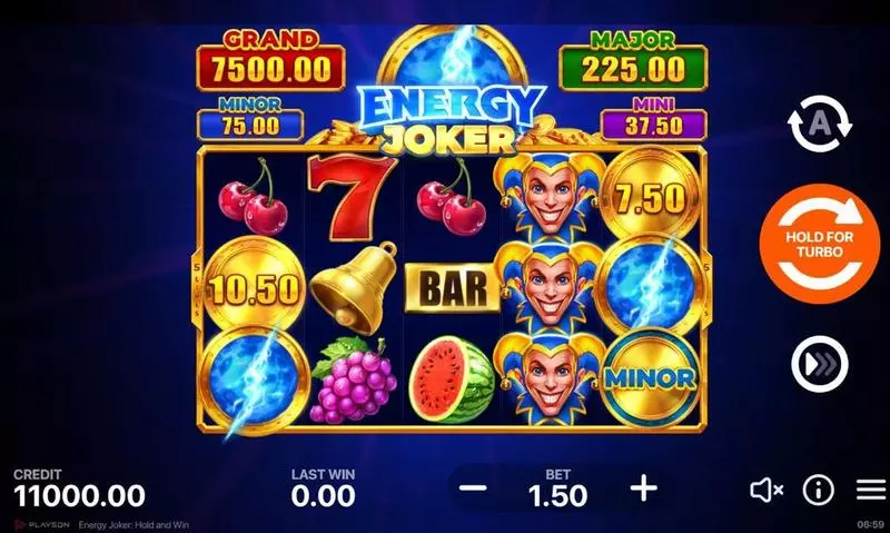 Energy Joker - Hold and Win Slots made by Playson - Main Screen Reels