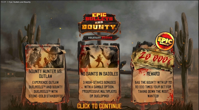 Epic Bullets and Bounty Slots made by Hacksaw Gaming - Info and Rules