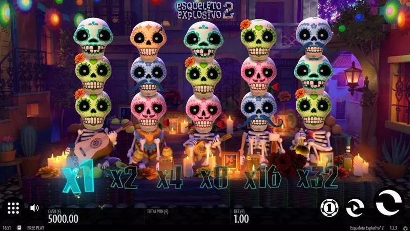 Esqueleto Explosivo 2 Slots made by Thunderkick - Main Screen Reels