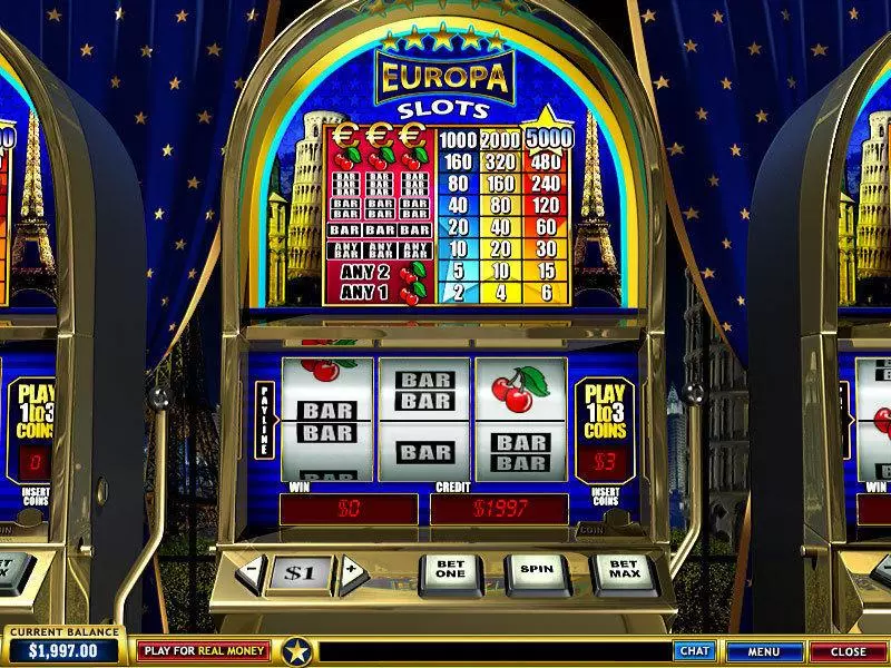 Europa Slots made by PlayTech - Main Screen Reels