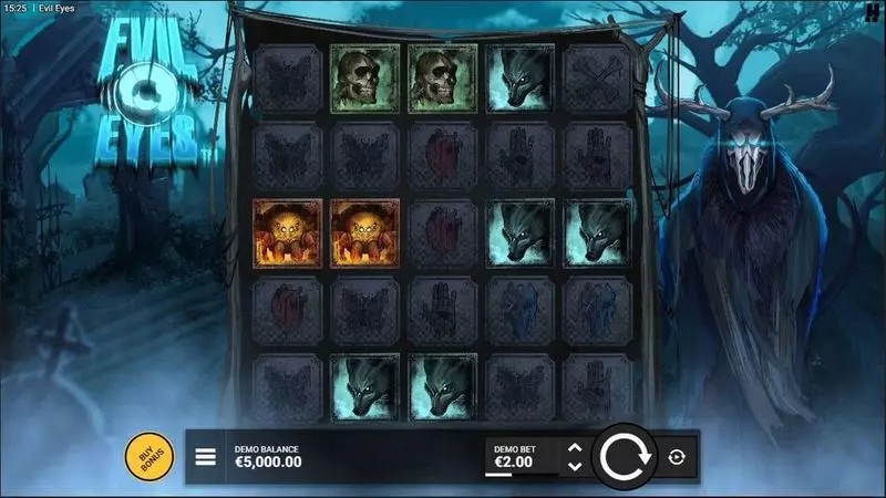 Evil Eyes Slots made by Hacksaw Gaming - Main Screen Reels