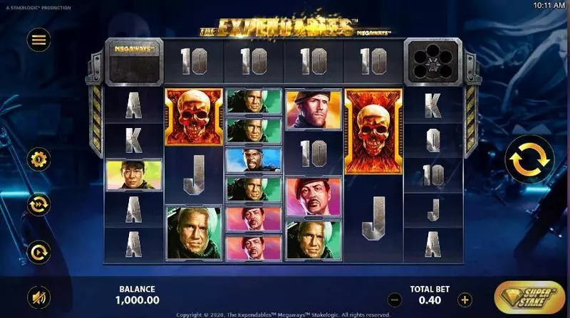 Expendables Megaways Slots made by StakeLogic - Main Screen Reels
