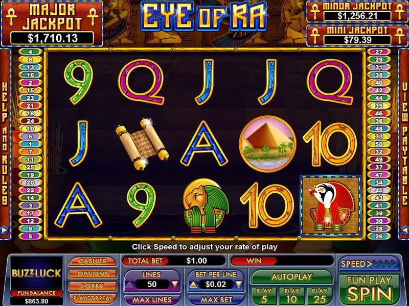 Eye of Egypt Slots made by NuWorks - Main Screen Reels