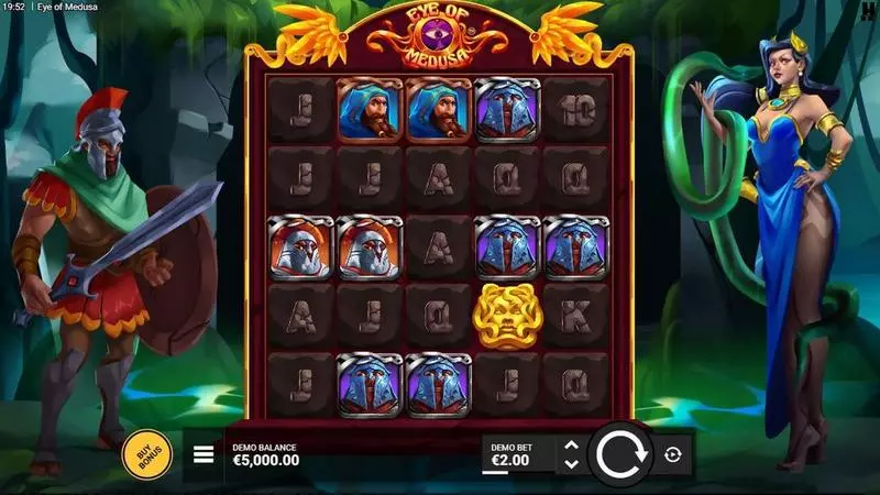 EYE OF MEDUSA Slots made by Hacksaw Gaming - Main Screen Reels