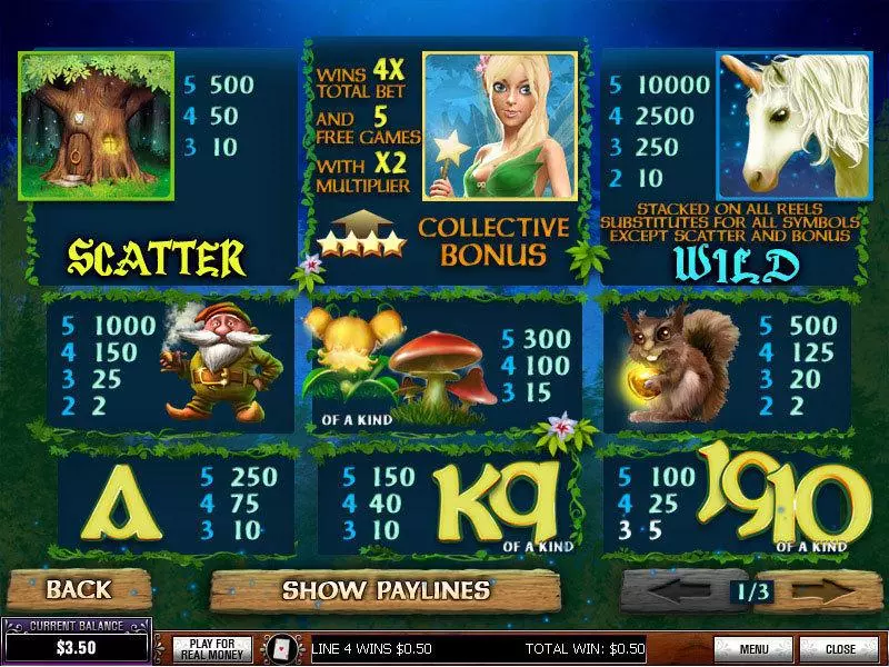 Fairy Magic Slots made by PlayTech - Info and Rules