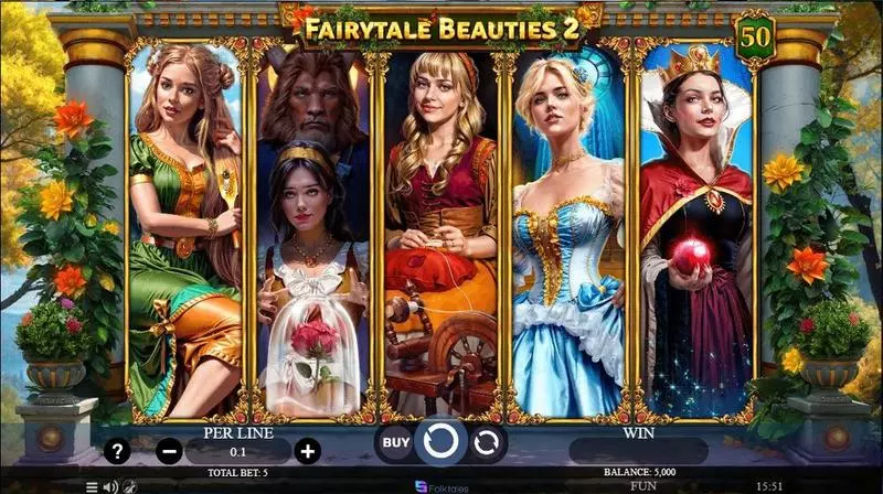 Fairytale Beauties 2 Slots made by Spinomenal - Main Screen Reels