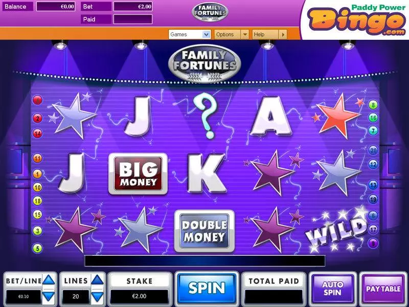Family Fortunes Slots made by OpenBet - Main Screen Reels
