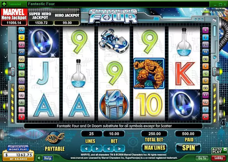 Fantastic Four Slots made by 888 - Main Screen Reels