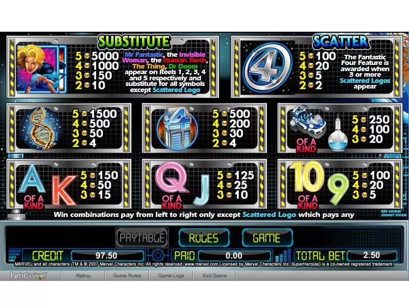 Fantastic Four Slots made by bwin.party - Info and Rules