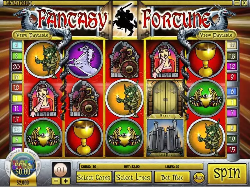 Fantasy Fortune Slots made by Rival - Main Screen Reels