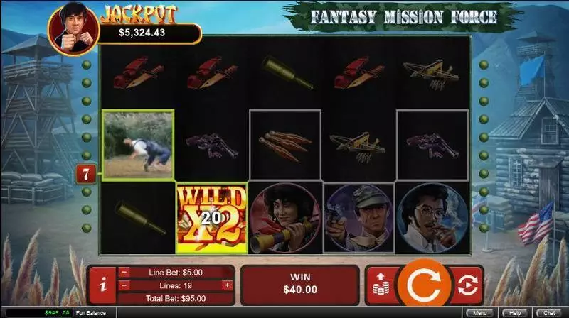 Fantasy Mission Force Slots made by RTG - Main Screen Reels