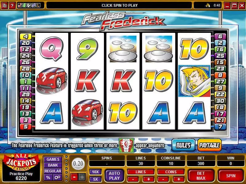 Fearless Frederick Slots made by Microgaming - Main Screen Reels