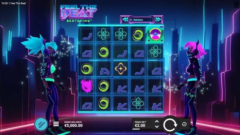 Feel the Beat Slots made by Hacksaw Gaming - Main Screen Reels