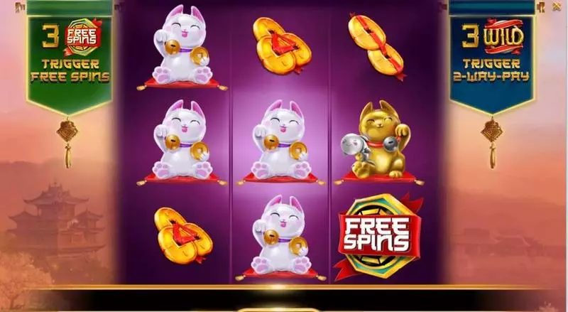 Feng Shui Kitties Slots made by Booming Games - Main Screen Reels