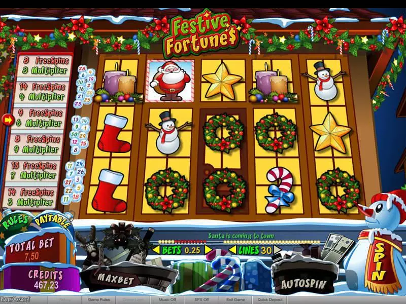 Festive Fortunes Slots made by bwin.party - Main Screen Reels