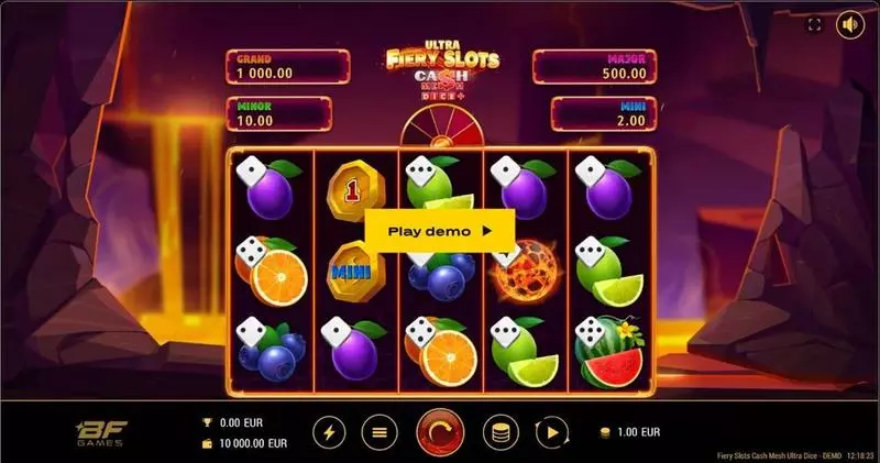 Fiery Slots Cash Mesh Ultra Dice Slots made by BF Games - Main Screen Reels