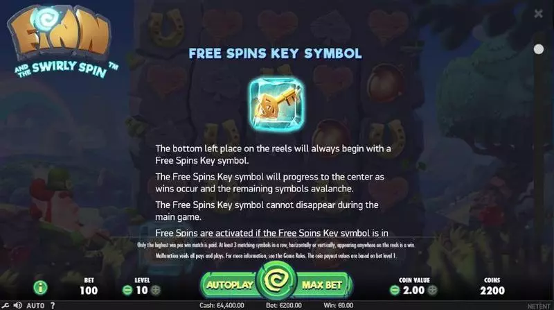 Finn and the Swirly Spin Slots made by NetEnt - Bonus 1