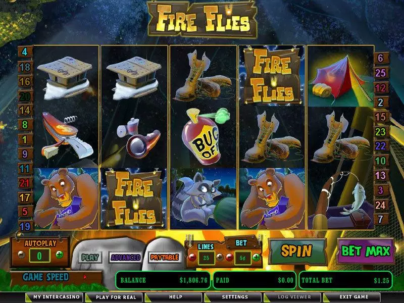 Fire Flies Slots made by Amaya - Main Screen Reels