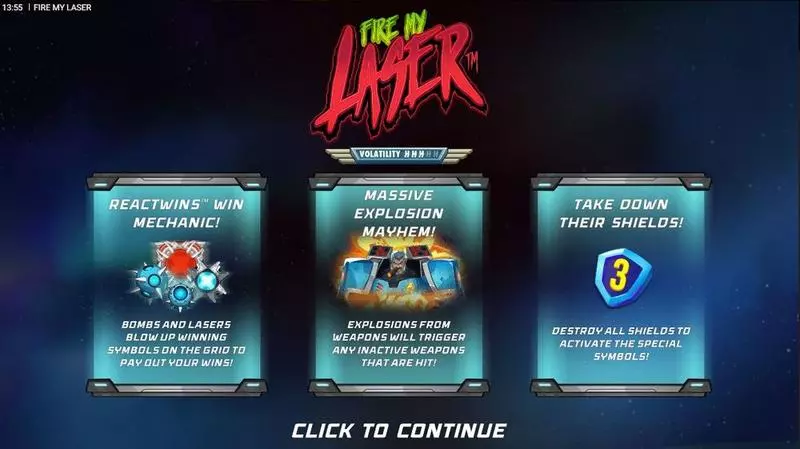 Fire My Laser Slots made by Hacksaw Gaming - Info and Rules