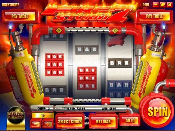 Firestorm 7 Slots made by Rival - Main Screen Reels