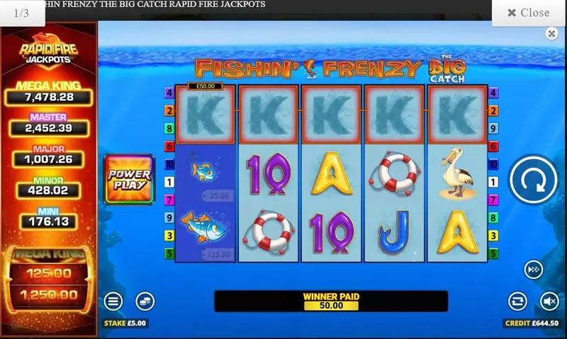 Fishing Frenzy Big Catch Slots made by Blueprint Gaming - Main Screen Reels