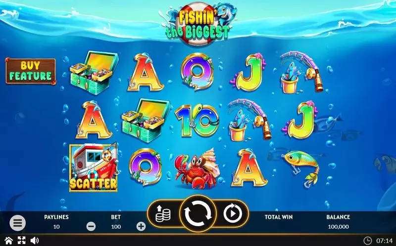 Fishing the Biggest Slots made by Apparat Gaming - Main Screen Reels