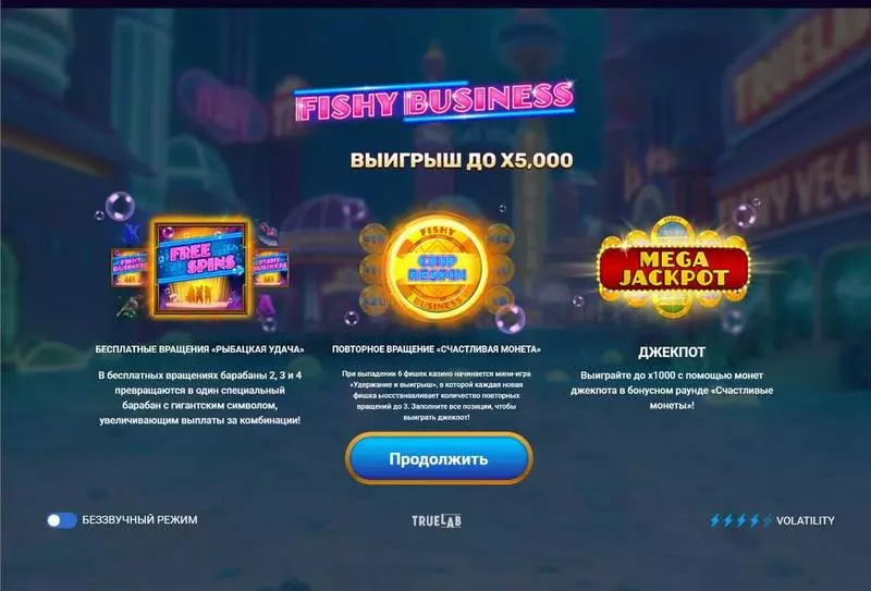 Fishy Business Slots made by TrueLab Games - Info and Rules