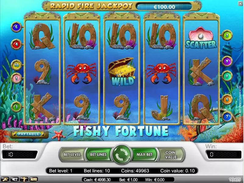 Fishy Fortune Slots made by NetEnt - Main Screen Reels