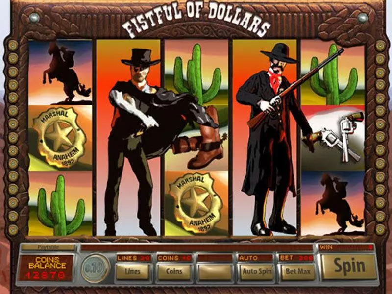 Fistful of Dollars Slots made by Saucify - Main Screen Reels