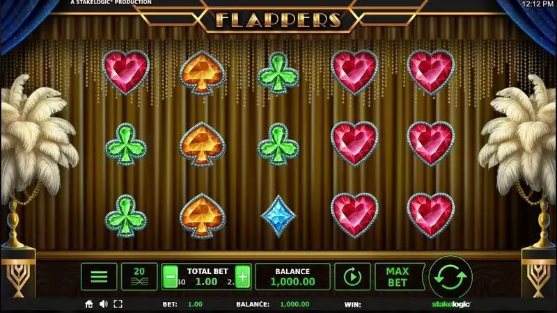 Flappers Slots made by StakeLogic - Main Screen Reels