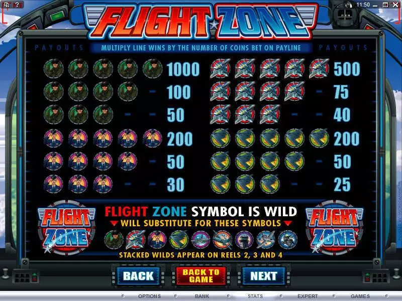 Flight Zone Slots made by Microgaming - Info and Rules