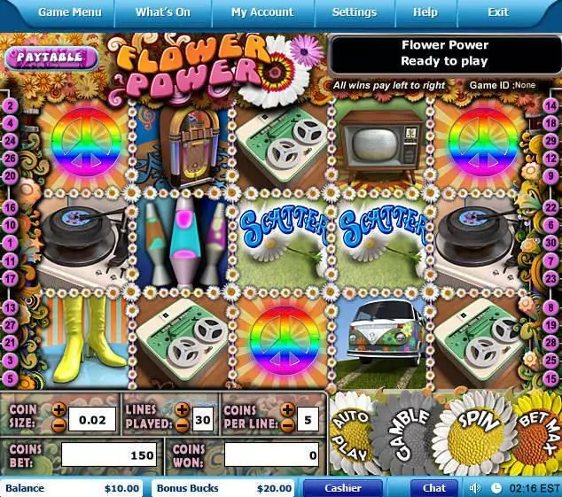 Flower Power Slots made by Leap Frog - Main Screen Reels