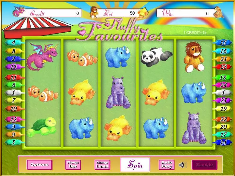 Fluffy Favourites Slots made by Eyecon - Main Screen Reels