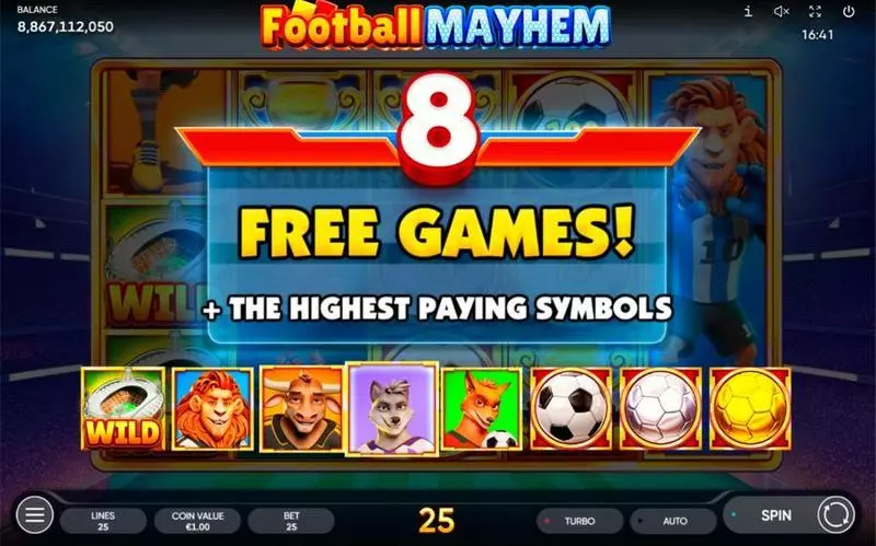 Football Mayhem Slots made by Endorphina - Free Spins Feature