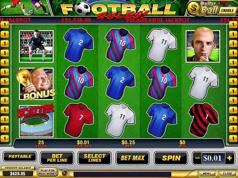 Football Rules! Slots made by PlayTech - Main Screen Reels