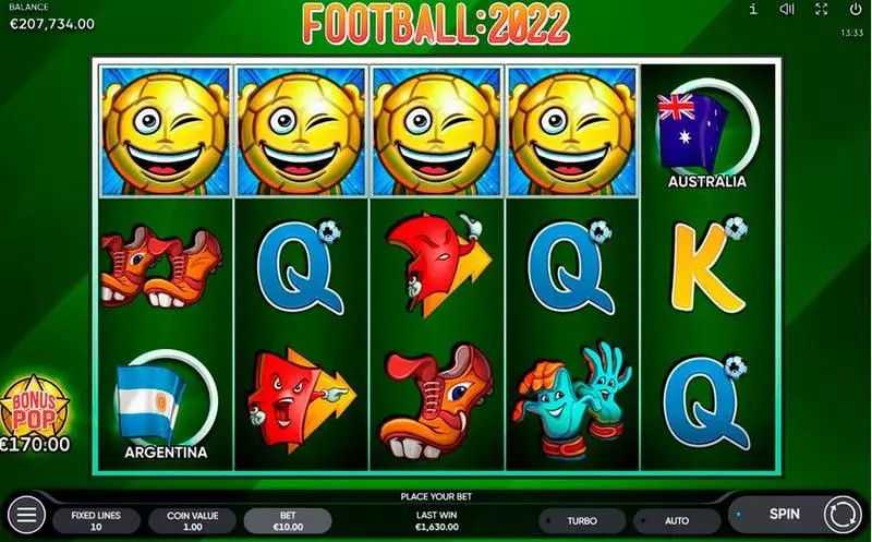Football:2022 Slots made by Endorphina - Main Screen Reels