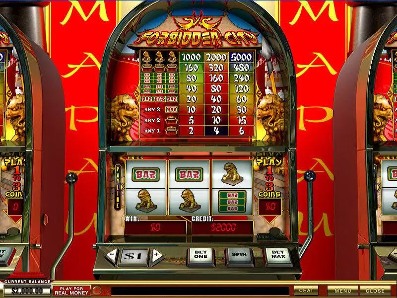 Forbidden City Slots made by PlayTech - Main Screen Reels