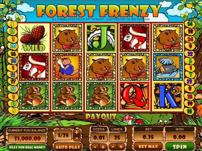 Forest Frenzy Slots made by Topgame - Main Screen Reels