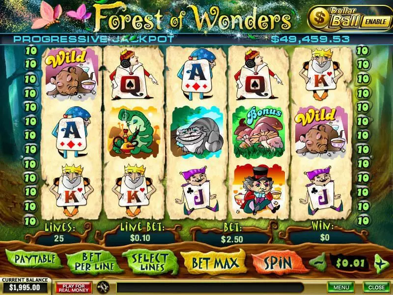 Forest of Wonders Slots made by PlayTech - Main Screen Reels