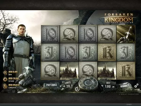 Forsaken Kingdom Slots made by Microgaming - Main Screen Reels