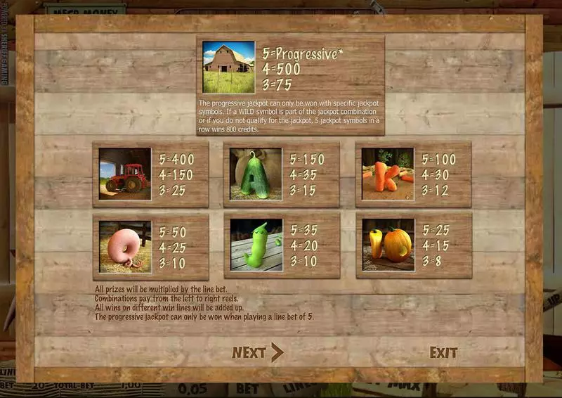 Fortune Farm Slots made by Sheriff Gaming - Info and Rules